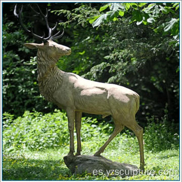 La vida de latón Deer estatua para la decoración